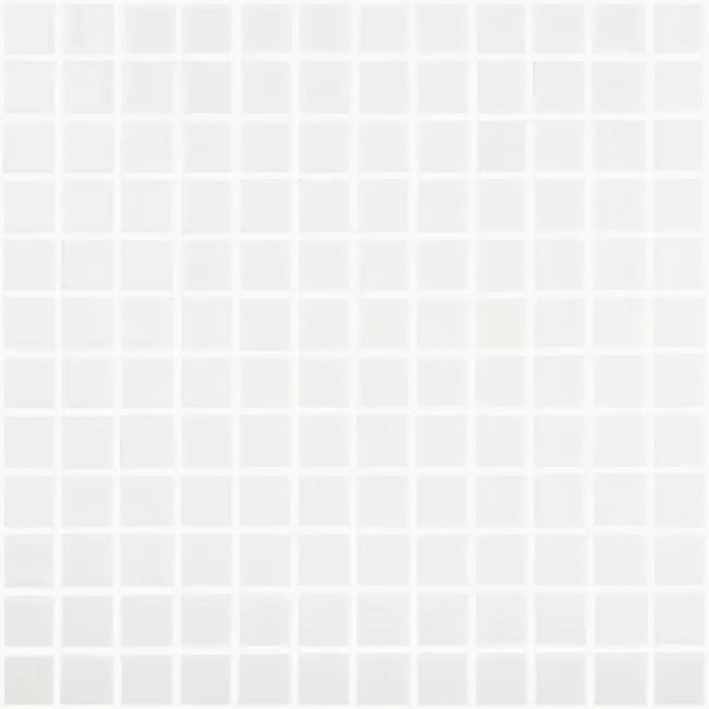 Modern 1X1 Squares 093100MANTID White Anti-slip Glass - 100 Mosaic Tile - B2C TILE OUTLET