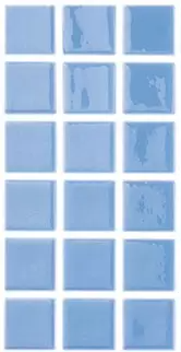 Modern 1X1 Squares 093106M Celestial Blue Glossy Glass - 106 Mosaic Tile - B2C TILE OUTLET