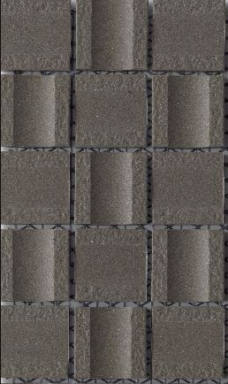 Modern 2X2 Rust Stacked Squares Matte Porcelain Mosaic Tile B2C-MODARU1212MO2M - B2C TILE OUTLET