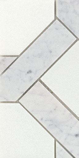 Modern 9X9 Silver Cross Pattern Polished Marble Mosaic Tile B2C-ALLUSI0909MMA - B2C TILE OUTLET