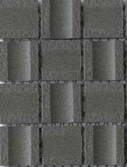Modern 2X2 Black Stacked Squares Matte Porcelain Mosaic Tile B2C-MODABK1212MO2M - B2C TILE OUTLET