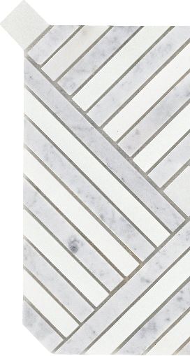 Modern 9X9 Silver Cross Pattern Polished Marble Mosaic Tile B2C-ALLUSI0909MPL - B2C TILE OUTLET