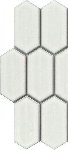Modern 2X3 Ivory Hexagon Glossy Porcelain Mosaic Tile B2C-OMNIIV1012MPKP - B2C TILE OUTLET