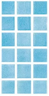 Modern 1X1 Squares 093501MANTID Turquoise Blue Anti-slip Glass - 501 Mosaic Tile - B2C TILE OUTLET
