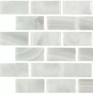 MODERN 1X2 5600 PEARL GLOSSY GLASS - MOSAIC TILE