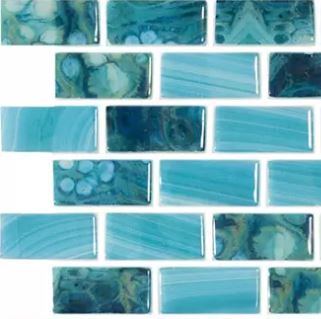 MODERN 5607 SKY 1X2 BR GLOSSY GLASS - MOSAIC TILE