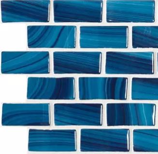 MODERN 5610 DK BL 1X2 GLOSSY GLASS - MOSAIC TILE
