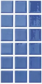 MODERN 1X1 093800M Denim Blue Glossy Glass - 800 MOSAIC TILE - B2C TILE OUTLET