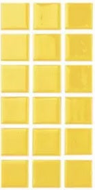 MODERN 1X1 093801M Yellow Glossy Glass - 801 MOSAIC TILE - B2C TILE OUTLET