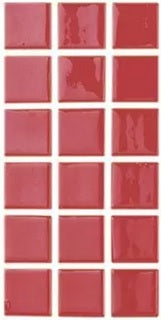 MODERN 1X1 093808M Red Glossy Glass - 808 MOSAIC TILE - B2C TILE OUTLET