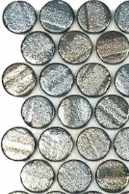 MODERN C25 AQUA OCEAN CIRCLE GLOSSY GLASS - MOSAIC TILE
