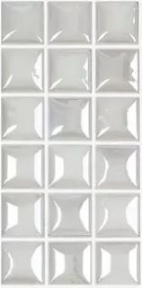 MODERN 1X1 EDNA WHITE GLOSSY GLASS - MOSAIC TILE