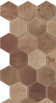MODERN H35TERRECOTTO TERRA COTTO HEXAGON GLOSSY GLASS - MOSAIC TILE