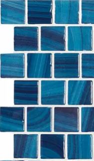 MODERN 1X1 5610 DK BL BRIC GLOSSY GLASS - MOSAIC TILE