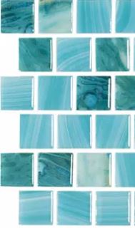 MODERN 1X1 5607 SKY BRICK GLOSSY GLASS - MOSAIC TILE