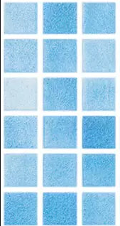 Modern 1X1 093110MANTID Fog Sky Blue Anti-slip Glass - 110 Mosaic Tile - B2C TILE OUTLET