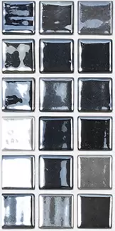 MODERN 1X1 093407M LUX BLACK VELVET GLOSSY GLASS- 407 MOSAIC TILE