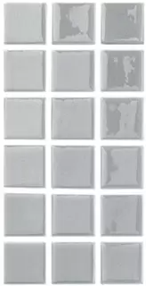 Modern 1X1 Squares 093108M Gray Glossy Glass - 108 Mosaic Tile - B2C TILE OUTLET