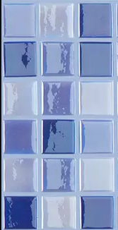 MODERN 1X1 093414M LUX BLUE DREAM GLOSSY GLASS- 414 MOSAIC TILE