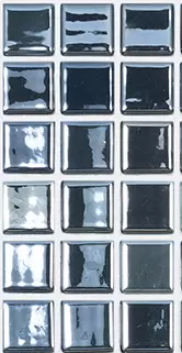 MODERN 1X1 093424M LUX NIGHT BLUE GLOSSY GLASS- 424 MOSAIC TILE