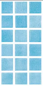 Modern 1X1 Squares 093501M Fog Turquoise Blue Glossy Glass - 501 Mosaic Tile - B2C TILE OUTLET