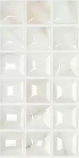 MODERN 1X1 EDNA CALACATTA BR GLOSSY GLASS - MOSAIC TILE