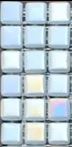 MODERN .5X.5 SQUARES FOTOLUMINI2- 1/2 FIREGLASS#2 LIGHT BLUE GREEN GLOW IN THE DARK GLOSSY GLASS - 107 MOSAIC TILE