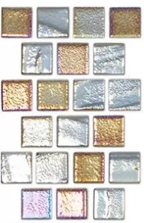 MODERN 1X1 SQUARES FUSION BLACK STAGGERED AQUA BLACK GLOSSY GLASS - MOSAIC TILE