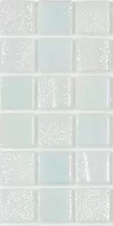 MODERN 1X1 SQUARES FUSION WHITE AQUA WHITE GLOSSY GLASS - MOSAIC TILE