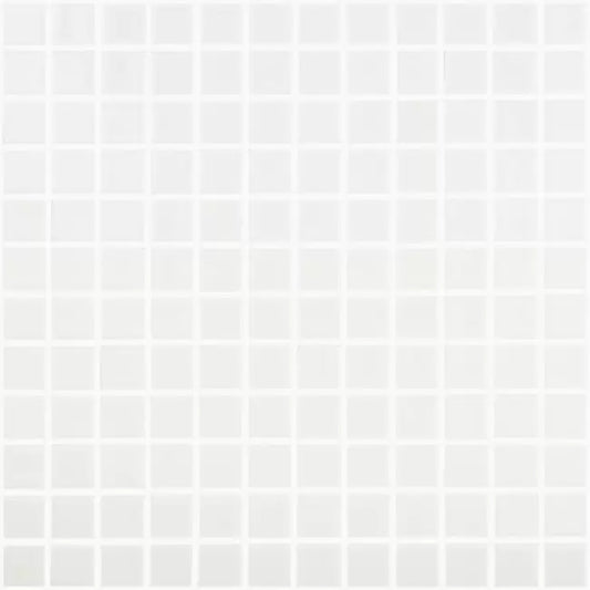 Modern 1X1 Squares 093100M White Glossy Glass - 100 Mosaic Tile - B2C TILE OUTLET