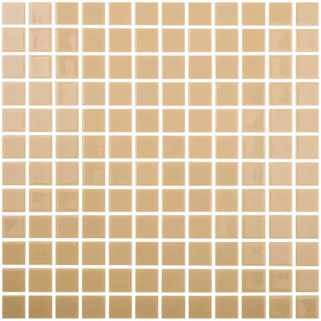 Modern 1X1 Squares 093101M Beige Glossy Glass - 101 Mosaic Tile - B2C TILE OUTLET