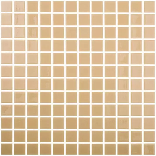 Modern 1X1 Squares 093101M Beige Glossy Glass - 101 Mosaic Tile - B2C TILE OUTLET