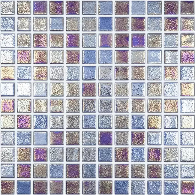 MODERN 1X1 SHELL SAPHIRE - 555 GLOSSY GLASS MOSAIC TILE - B2C TILE OUTLET