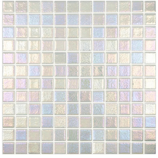 MODERN 1X1 093557MANTID SHELL STEEL - 557 ANTISLIP GLASS MOSAIC TILE