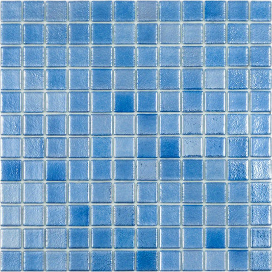 MODERN 1X1 093561MANTID SHELL DEEP OCEAN BLUE - 561 ANTISLIP GLASS MOSAIC TILE