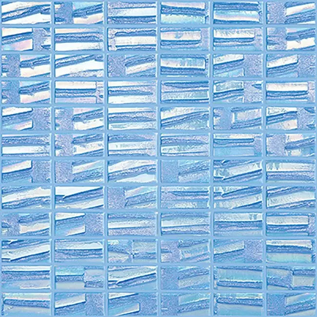 MODERN 1X2 095656M LIGHT BLUE GLOSSY GLASS - 656 MOSAIC TILE