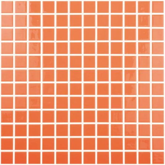 Modern 1X1 093802M Navy Orange Glossy Glass -  802 MOSAIC TILE - B2C TILE OUTLET