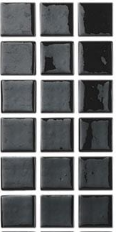 MODERN 1X1 093900M Black Glossy Glass - 900 MOSAIC TILE - B2C TILE OUTLET