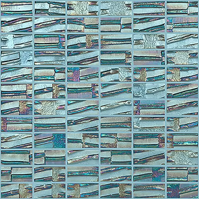 MODERN 1X2 095661M GREEN AQUAMARINE GLOSSY GLASS - 661 MOSAIC TILE