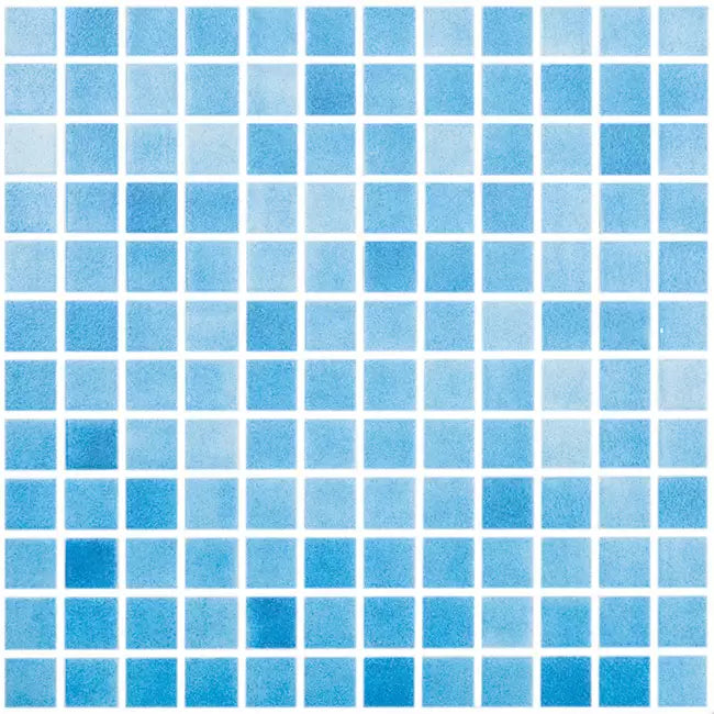 Modern 1X1 093110M Fog Sky Blue Glossy Glass - 110 Mosaic Tile - B2C TILE OUTLET