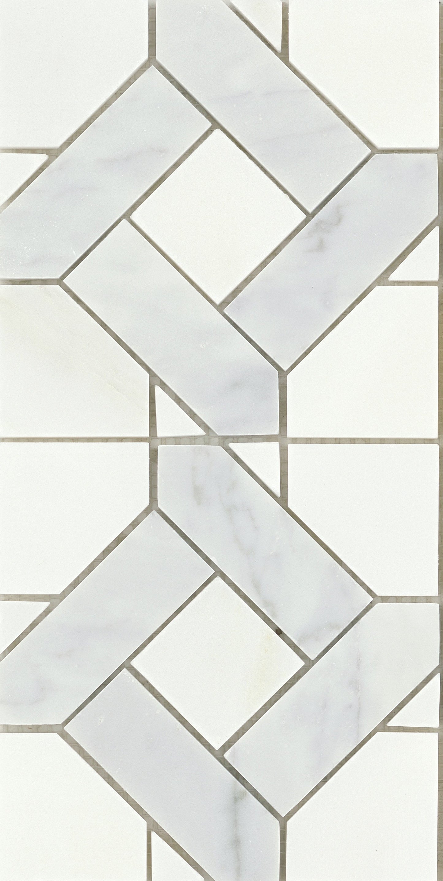 Modern 12X12 Silver Cross Pattern Polished Marble Mosaic Tile B2C-ALLUSI1212MMA - B2C TILE OUTLET