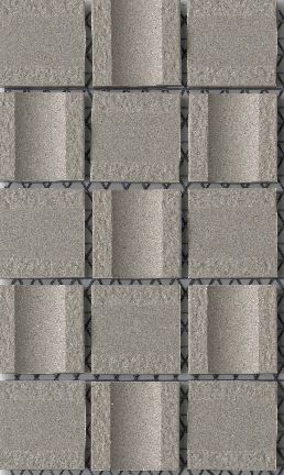 Modern 2X2 Silver Stacked Squares Matte Porcelain Mosaic Tile B2C-MODASI1212MO2M - B2C TILE OUTLET