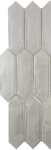 Modern 1.5X4.5 White Picket Satin Glass Mosaic Tile B2C-SPLAWH1014MPK - B2C TILE OUTLET