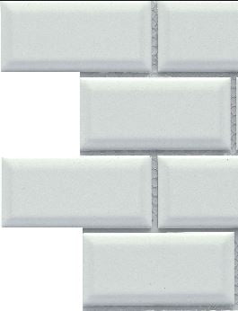 Classic 2X4 White Beveled Subway Glossy Porcelain Mosaic Tile B2C-REWAWH1112MBV - B2C TILE OUTLET