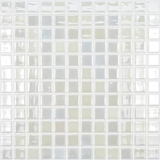 MODERN 1X1 093409M LUX WHITE  GLOSSY GLASS- 409 MOSAIC TILE