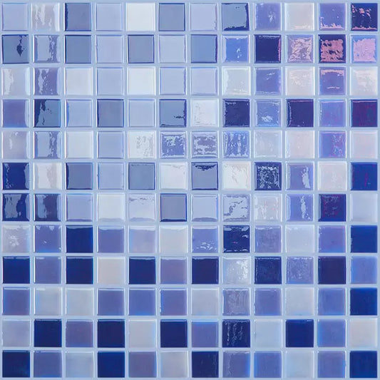 MODERN 1X1 093414M LUX BLUE DREAM GLOSSY GLASS- 414 MOSAIC TILE