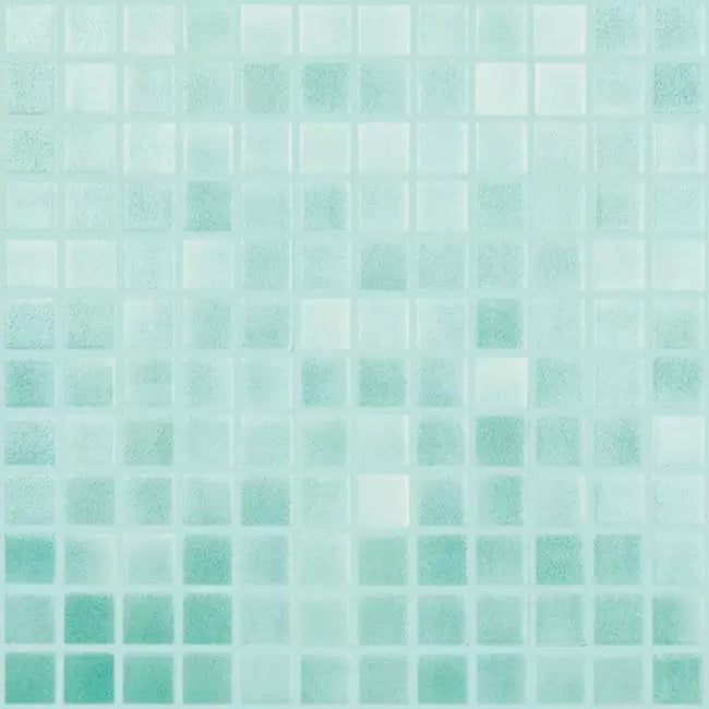 Modern 1X1 Squares 093503M Fog Caribbean Green Glossy Glass - 503 Mosaic Tile - B2C TILE OUTLET