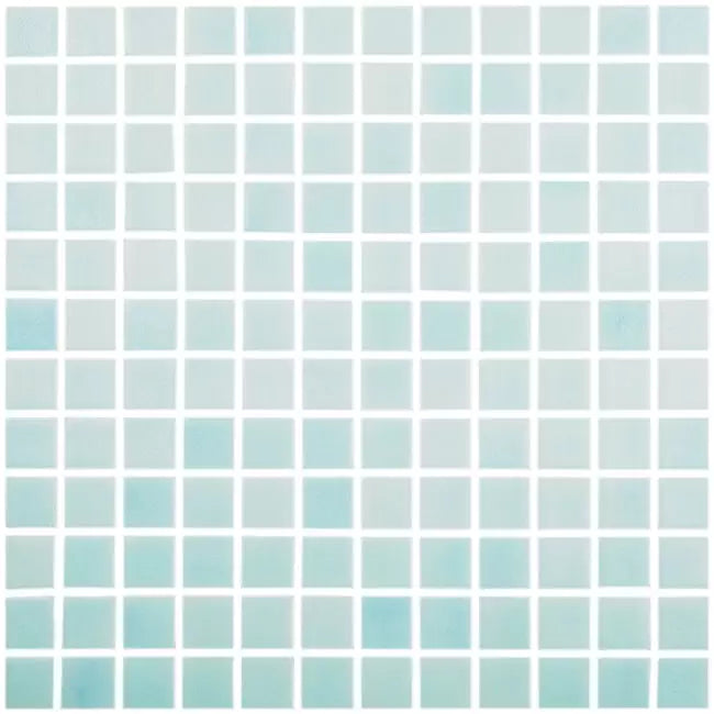 Modern 1X1 Squares 093510M Fog Clear Sky Blue Glossy Glass - 510 Mosaic Tile - B2C TILE OUTLET