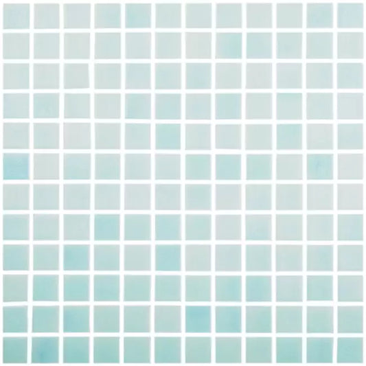 Modern 1X1 Squares 093510M Fog Clear Sky Blue Glossy Glass - 510 Mosaic Tile - B2C TILE OUTLET