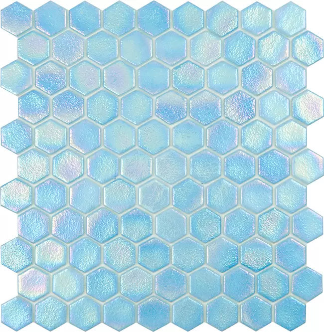 Modern H35551M Shell Hex Air - 551 Glossy Glass Mosaic Tile - B2C TILE OUTLET